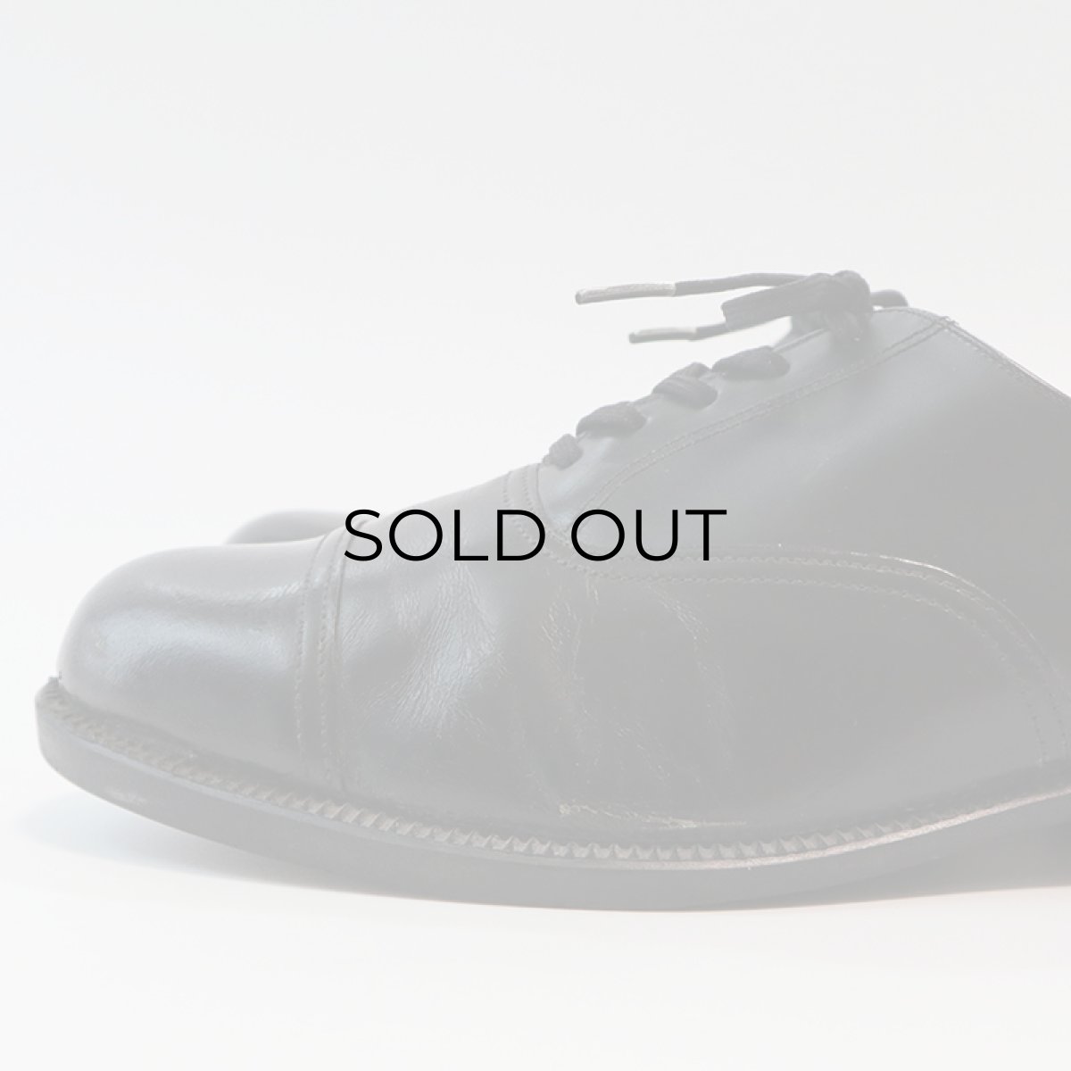 画像4: BRITISH ARMY LEATHER CAP TOE PARADE SHOES【size : 8 M】 (4)