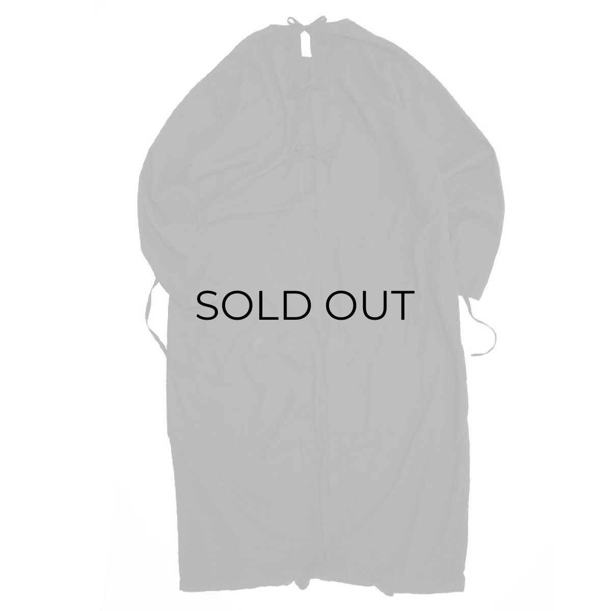 画像2: 〜70's CZECH MILITARY COTTON OPERATING SURGICAL GOWN "OVER DYE" 【BLACK】 (2)