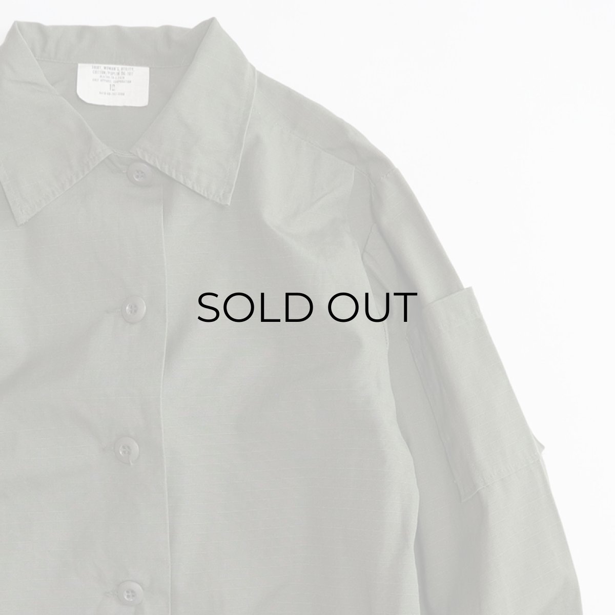 画像4: 70's US ARMY RIP-STOP COTTON POPLIN WOMEN'S UTILITY SHIRT JACKET "DEADSTOCK" 【Size : 10】 (4)