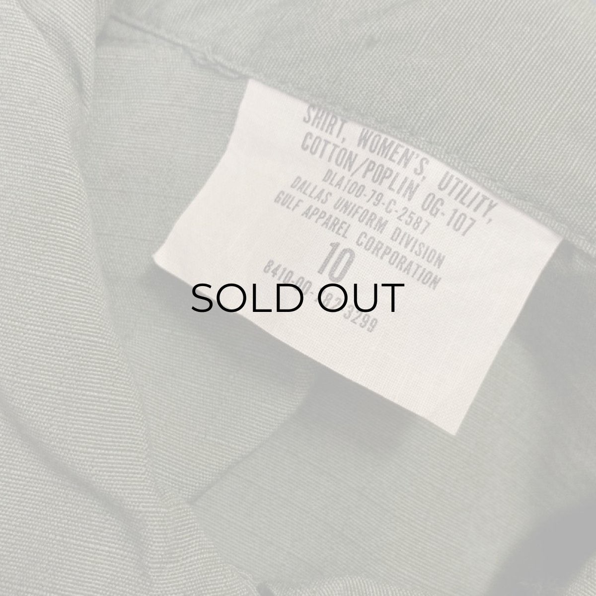 画像8: 70's US ARMY RIP-STOP COTTON POPLIN WOMEN'S UTILITY SHIRT JACKET "DEADSTOCK" 【Size : 10】 (8)