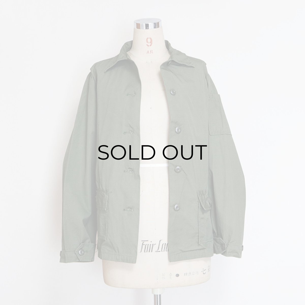 画像9: 70's US ARMY RIP-STOP COTTON POPLIN WOMEN'S UTILITY SHIRT JACKET "DEADSTOCK" 【Size : 10】 (9)