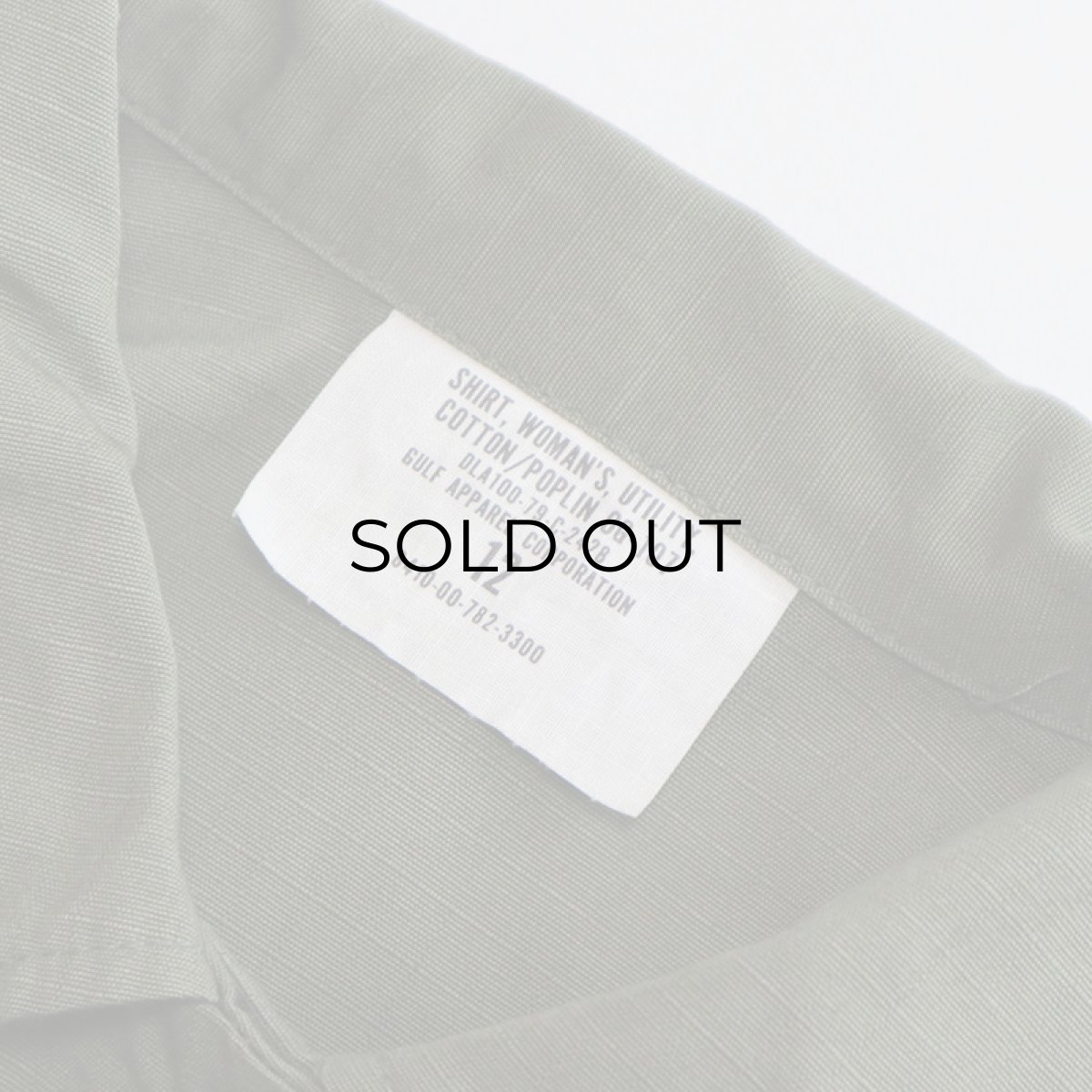 画像8: 70's US ARMY RIP-STOP COTTON POPLIN WOMEN'S UTILITY SHIRT JACKET "DEADSTOCK" 【Size : 12】 (8)