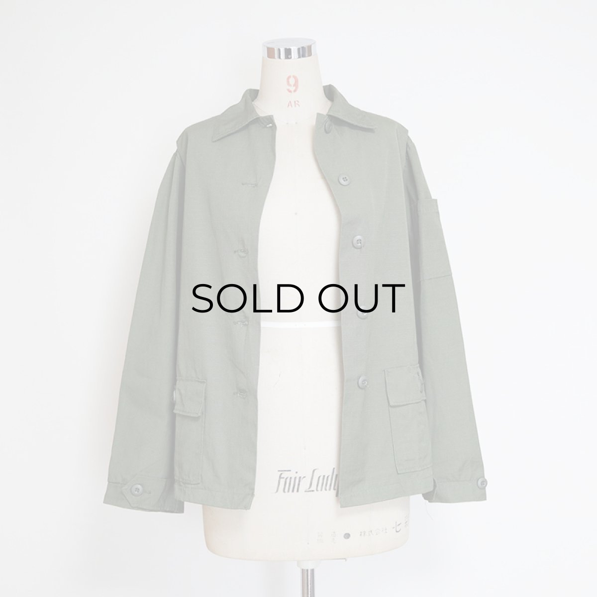 画像9: 70's US ARMY RIP-STOP COTTON POPLIN WOMEN'S UTILITY SHIRT JACKET "DEADSTOCK" 【Size : 12】 (9)