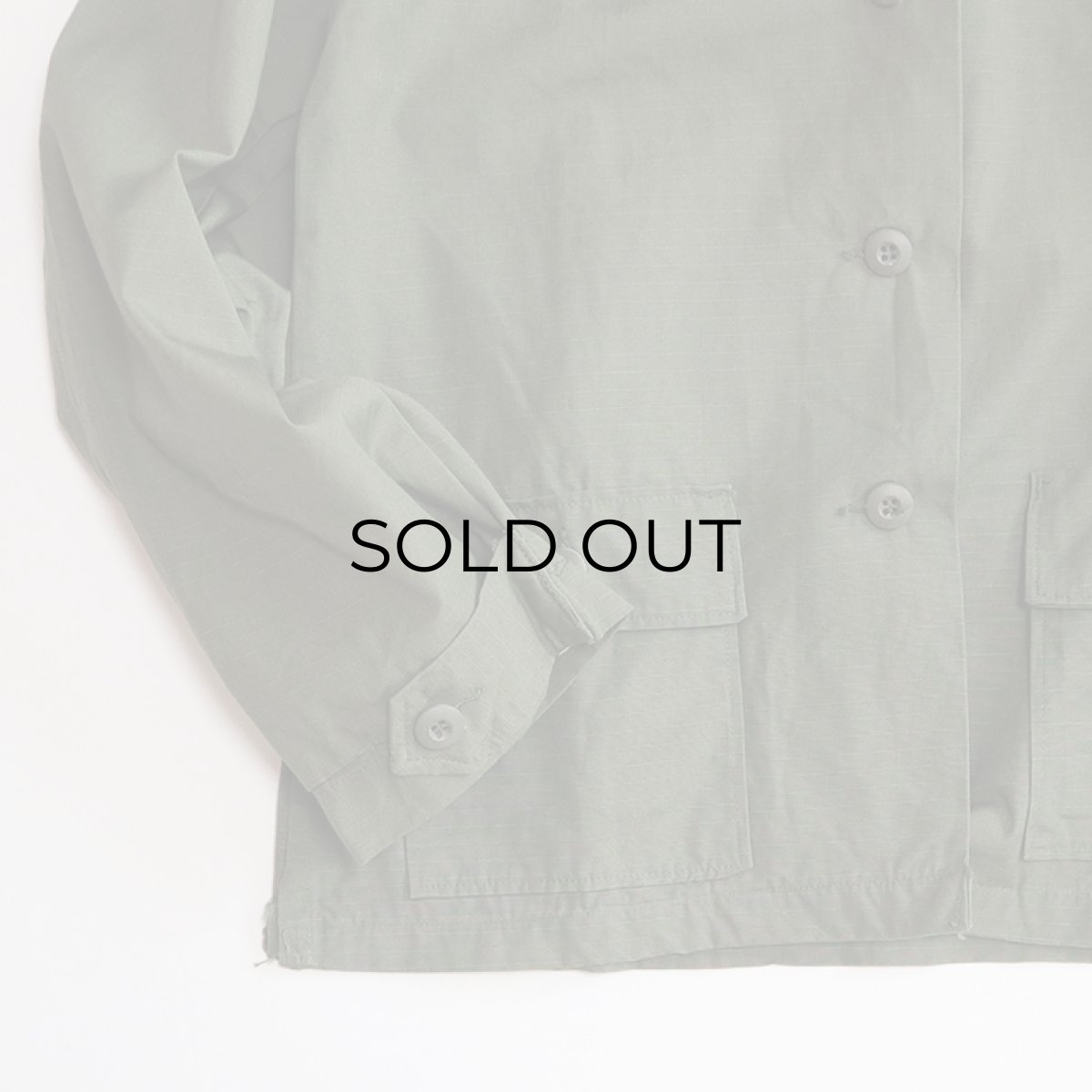 画像5: 70's US ARMY RIP-STOP COTTON POPLIN WOMEN'S UTILITY SHIRT JACKET "DEADSTOCK" 【Size : 10】 (5)