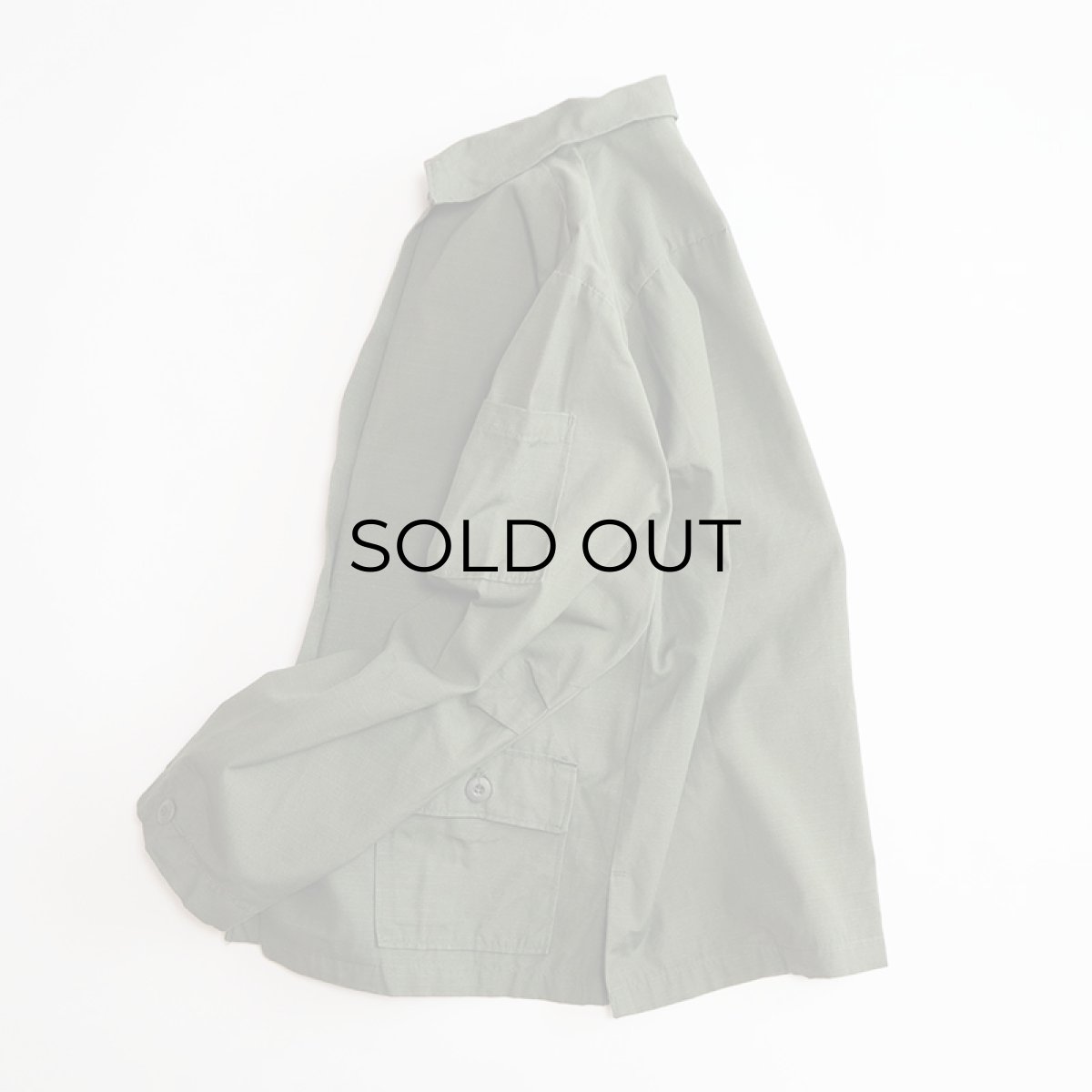 画像2: 70's US ARMY RIP-STOP COTTON POPLIN WOMEN'S UTILITY SHIRT JACKET "DEADSTOCK" 【Size : 10】 (2)