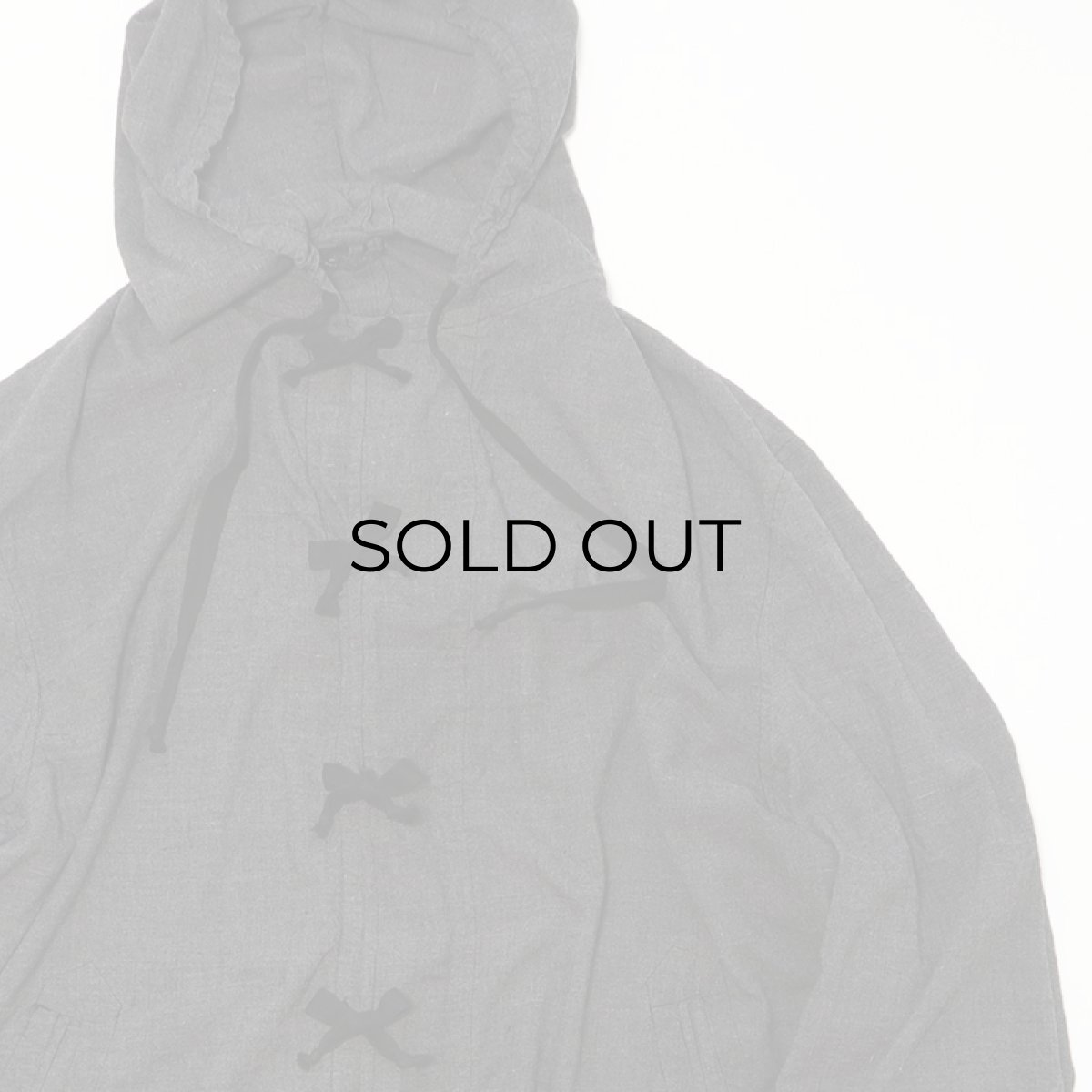 画像3: OLD ROMANIAN ARMY COTTON SNOW CAMOUFLAGE HOODED OVER COAT "OVER DYE" (3)