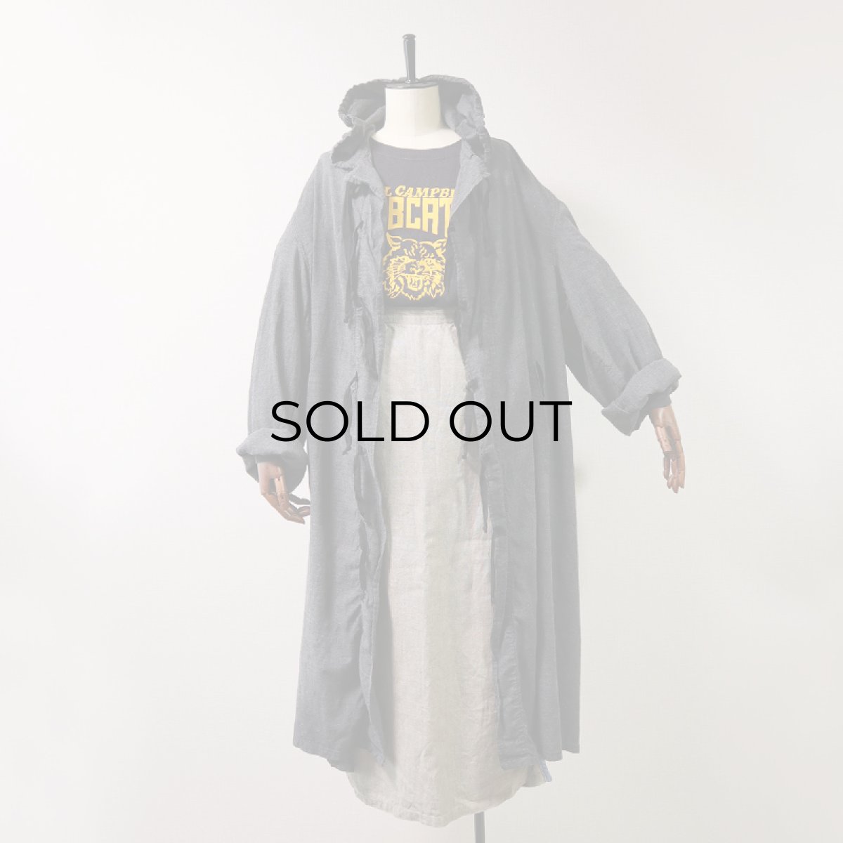 画像8: OLD ROMANIAN ARMY COTTON SNOW CAMOUFLAGE HOODED OVER COAT "OVER DYE" (8)