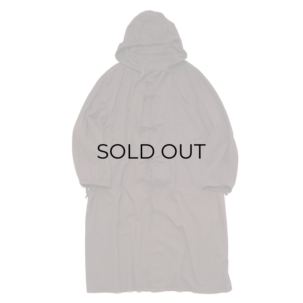 画像1: OLD ROMANIAN ARMY COTTON SNOW CAMOUFLAGE HOODED OVER COAT "OVER DYE" (1)