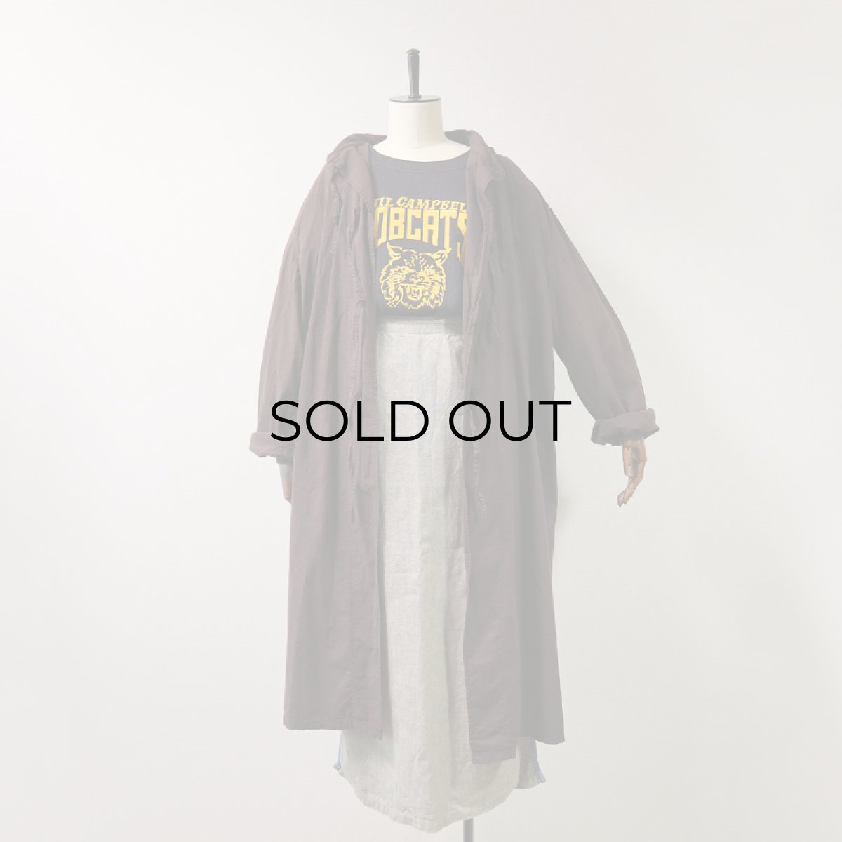 画像9: OLD ROMANIAN ARMY COTTON SNOW CAMOUFLAGE HOODED OVER COAT "OVER DYE" (9)