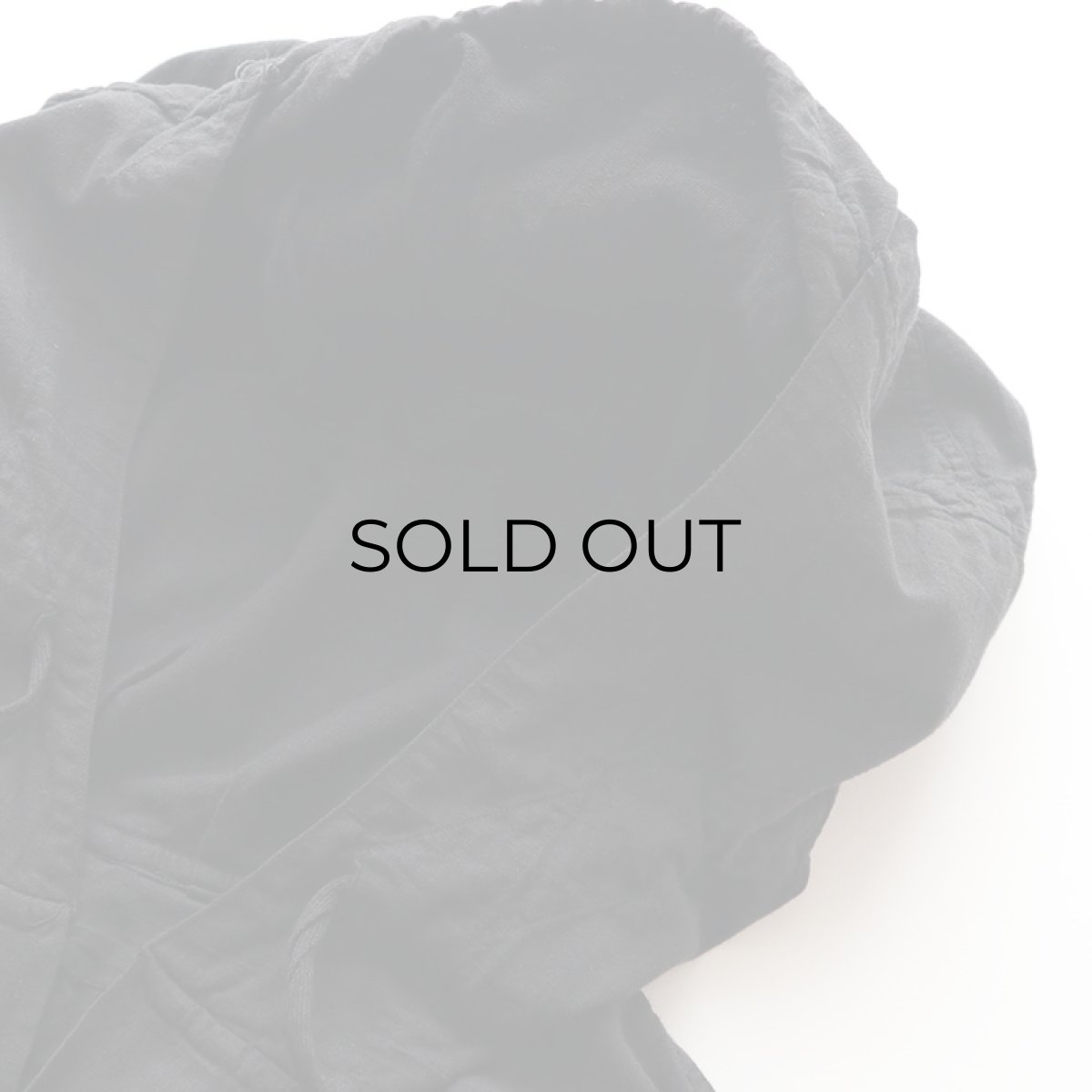 画像9: OLD CZECH MILITARY COTTON SNOW CAMOUFLAGE PULLOVER HOODED SMOCK "BLACK OVER DYE" (9)