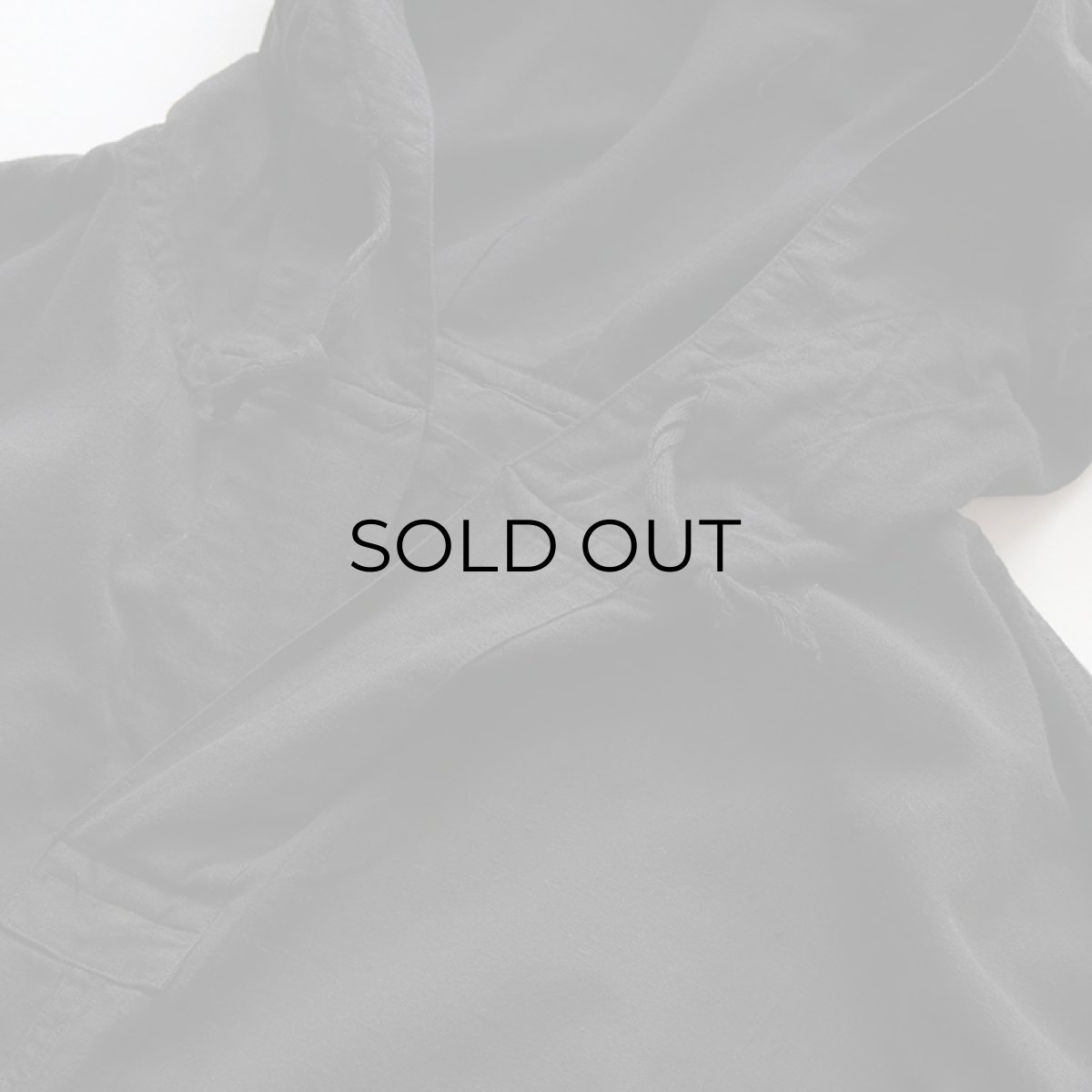 画像7: OLD CZECH MILITARY COTTON SNOW CAMOUFLAGE PULLOVER HOODED SMOCK "BLACK OVER DYE" (7)