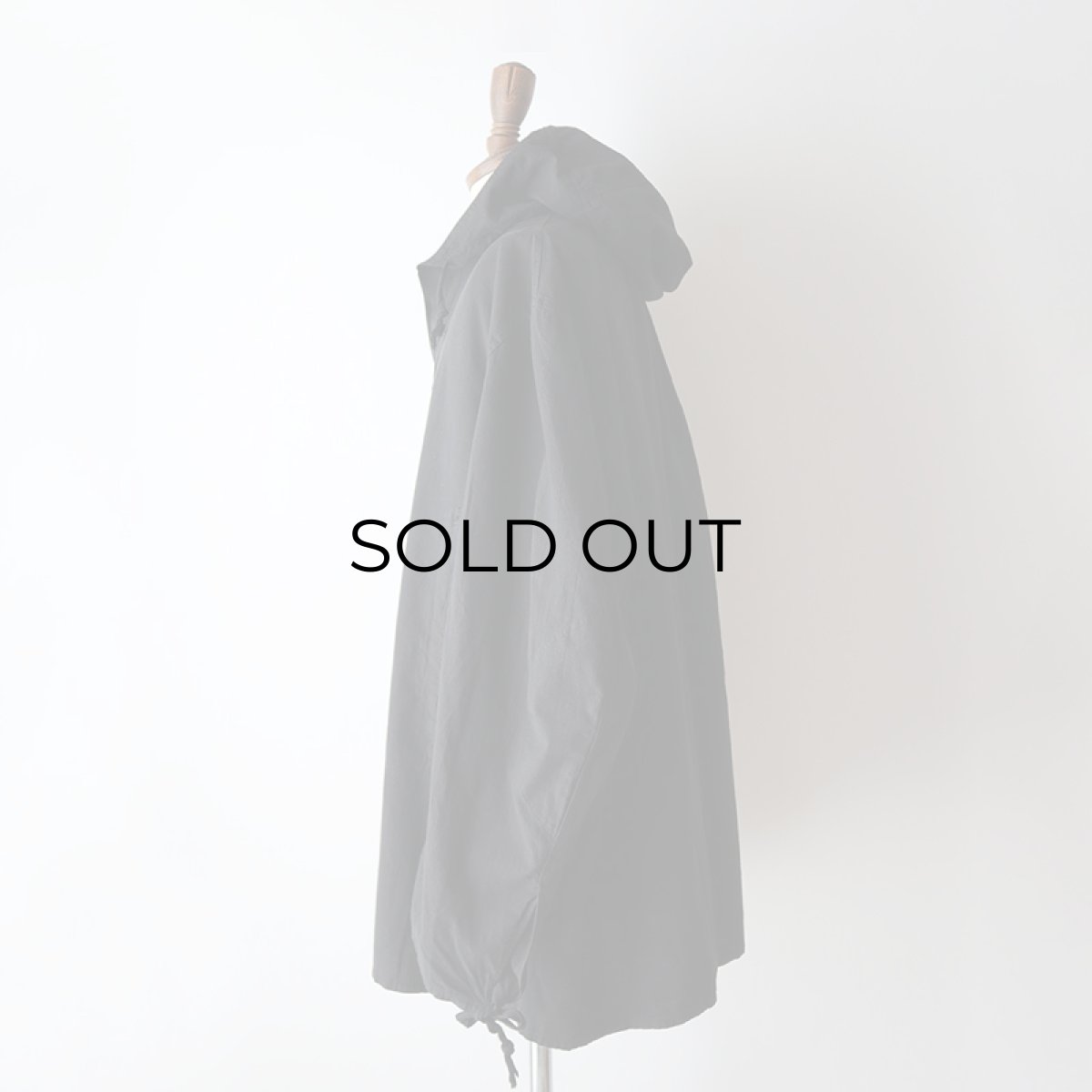 画像15: OLD CZECH MILITARY COTTON SNOW CAMOUFLAGE PULLOVER HOODED SMOCK "BLACK OVER DYE" (15)