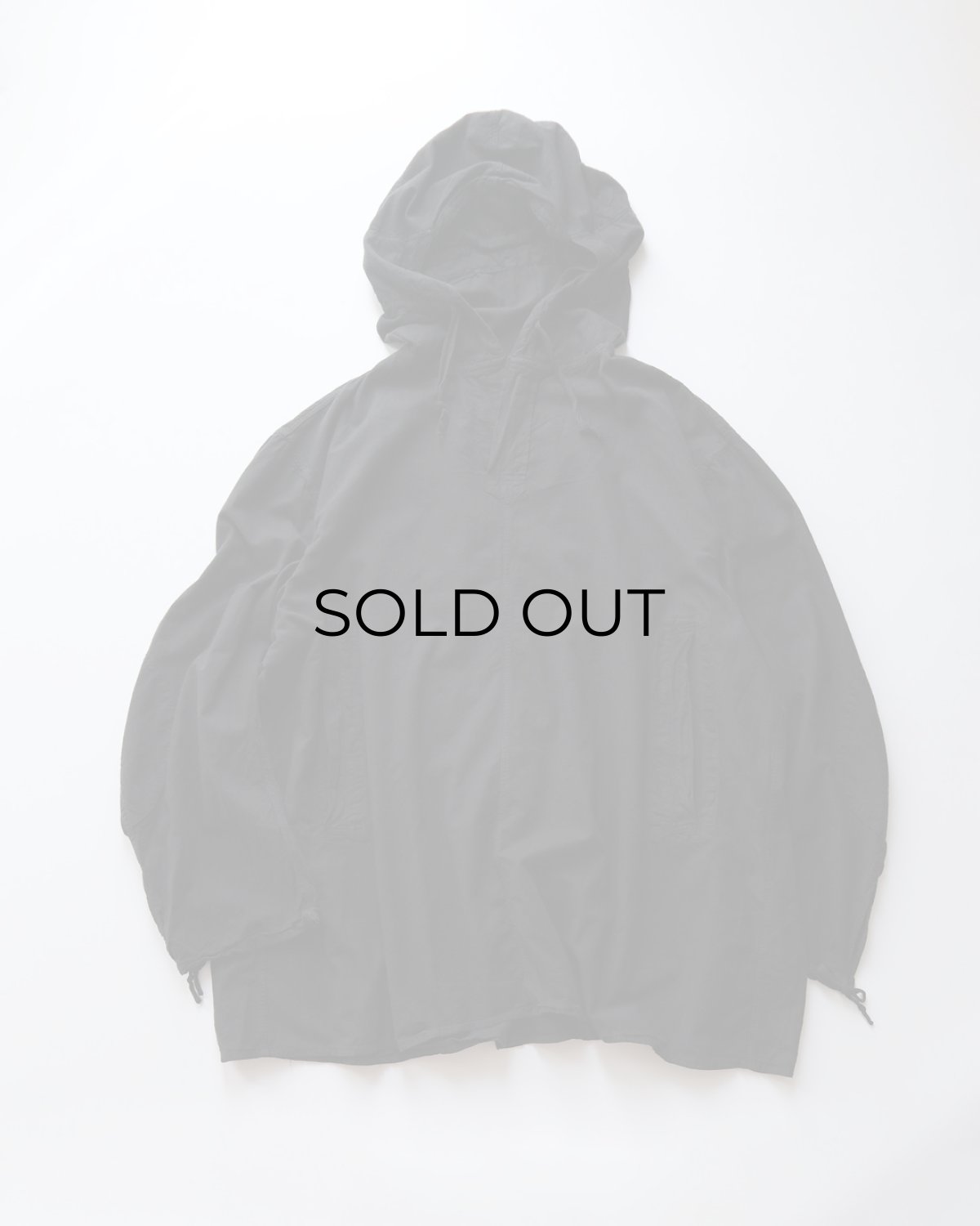 画像1: OLD CZECH MILITARY COTTON SNOW CAMOUFLAGE PULLOVER HOODED SMOCK "BLACK OVER DYE" (1)