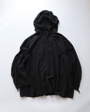 画像1: OLD CZECH MILITARY COTTON SNOW CAMOUFLAGE PULLOVER HOODED SMOCK "BLACK OVER DYE" (1)