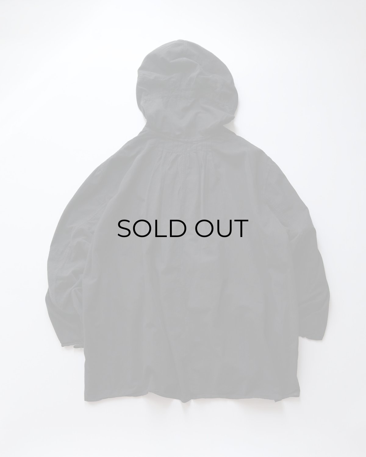 画像2: OLD CZECH MILITARY COTTON SNOW CAMOUFLAGE PULLOVER HOODED SMOCK "BLACK OVER DYE" (2)