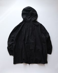 画像2: OLD CZECH MILITARY COTTON SNOW CAMOUFLAGE PULLOVER HOODED SMOCK "BLACK OVER DYE" (2)