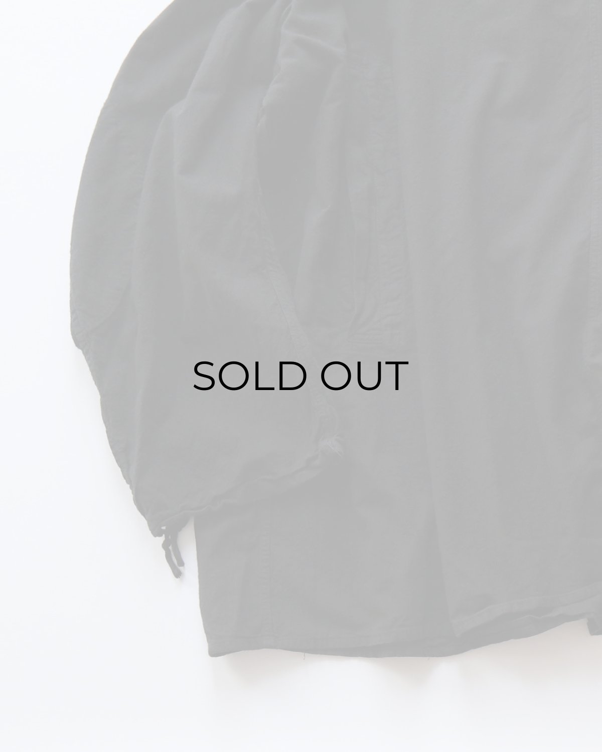 画像5: OLD CZECH MILITARY COTTON SNOW CAMOUFLAGE PULLOVER HOODED SMOCK "BLACK OVER DYE" (5)