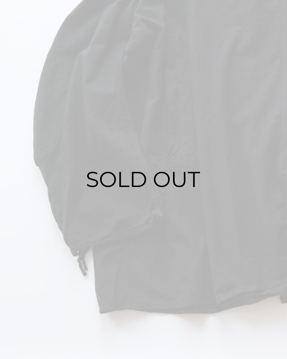 画像5: OLD CZECH MILITARY COTTON SNOW CAMOUFLAGE PULLOVER HOODED SMOCK "BLACK OVER DYE" (5)