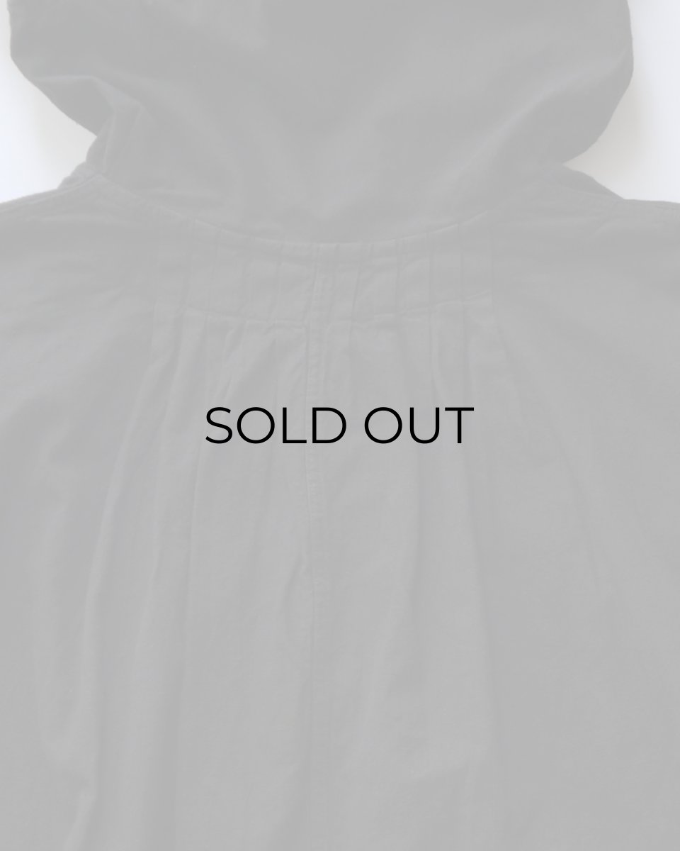 画像6: OLD CZECH MILITARY COTTON SNOW CAMOUFLAGE PULLOVER HOODED SMOCK "BLACK OVER DYE" (6)