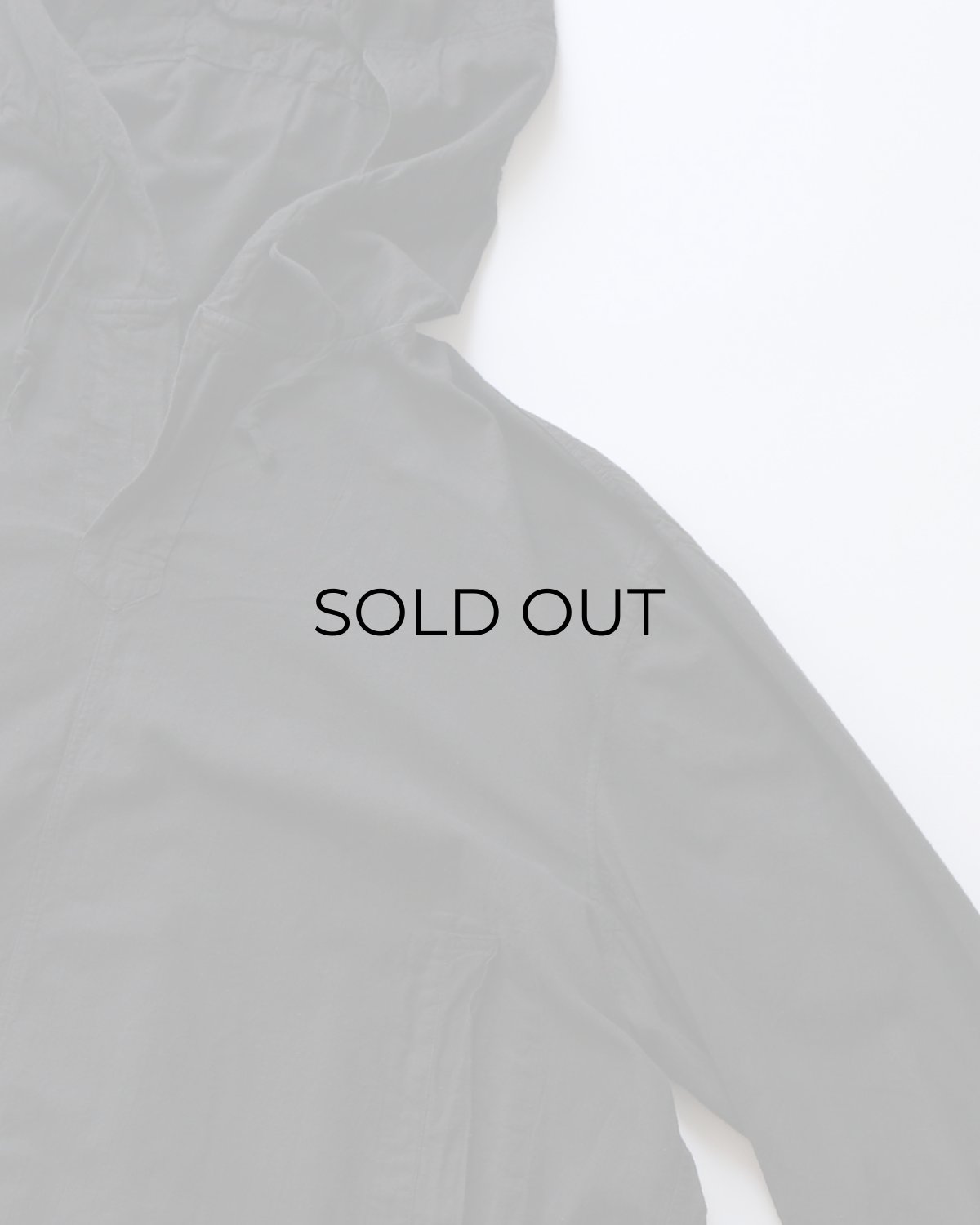 画像3: OLD CZECH MILITARY COTTON SNOW CAMOUFLAGE PULLOVER HOODED SMOCK "BLACK OVER DYE" (3)