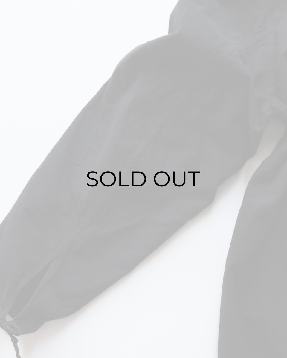 画像9: OLD CZECH MILITARY COTTON SNOW CAMOUFLAGE PULLOVER HOODED SMOCK "BLACK OVER DYE" (9)