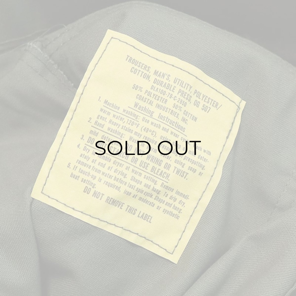 画像11: 【再入荷】70's US ARMY COTTON POLYESTER UTILITY BAKER PANTS "DEADSTOCK"【W28 x L27】  (11)