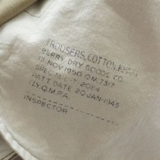 画像9: 50's US ARMY M-45 COTTON KHAKI TROUSERS【W31 x L31.5 程度】 (9)