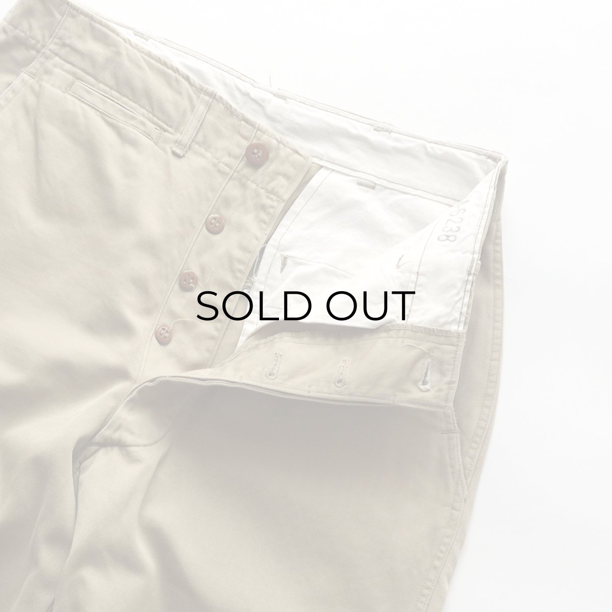画像4: 50's US ARMY M-45 COTTON KHAKI TROUSERS【W31 x L31.5 程度】 (4)