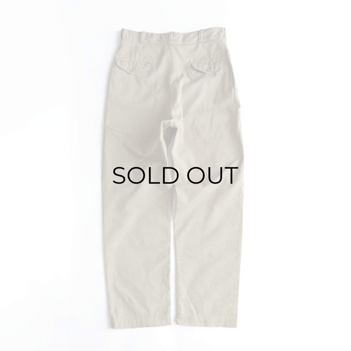 画像2: 60's US MARINE CORPS COTTON KHAKI TROUSERS【W32 x L31 程度】 (2)