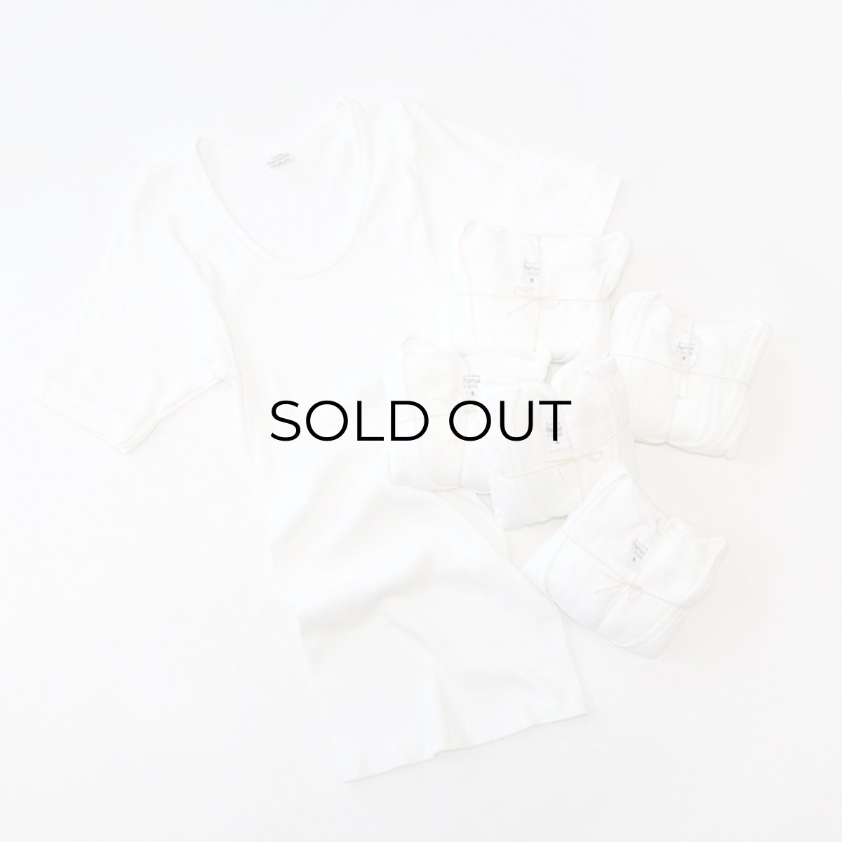 画像1: GERMAN ARMY COTTON RIB U NECK S/S TEE "DEADSTOCK" (1)