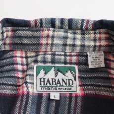 画像6: 〜90's HABAND PRINT CHECK FLANNEL SHIRT (6)