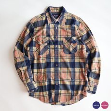 画像1: 〜80's Williams Bay PRINT CHECK FLANNEL SHIRT (1)