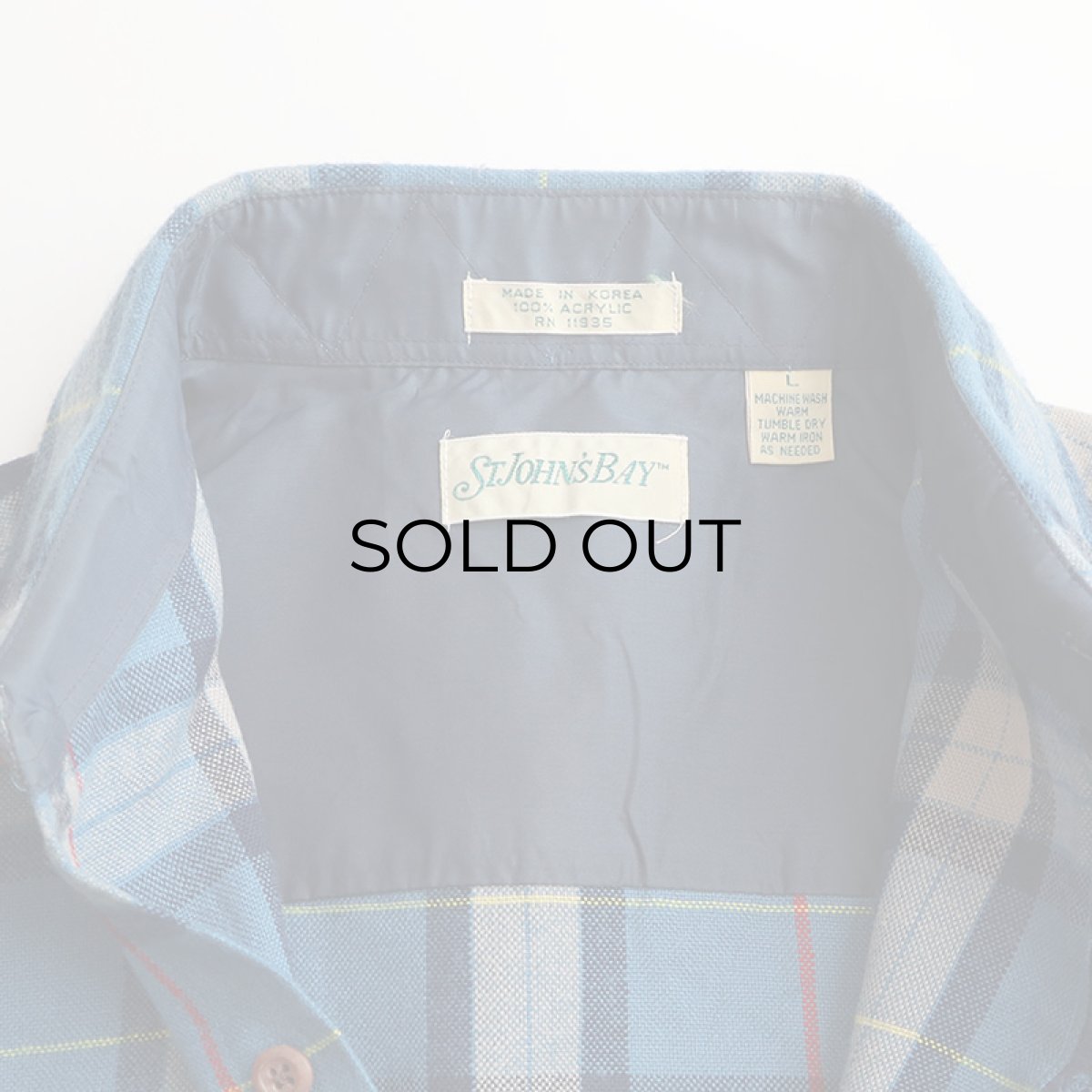 画像6: 80's ST. JOHN'S BAY ACRYLIC CHECK SHIRT (6)