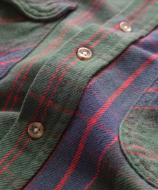 画像8: 〜90's FIVE BROTHER COTTON CHECK HEAVY FLANNEL SHIRT (8)