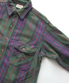 画像3: 〜90's FIVE BROTHER COTTON CHECK HEAVY FLANNEL SHIRT (3)
