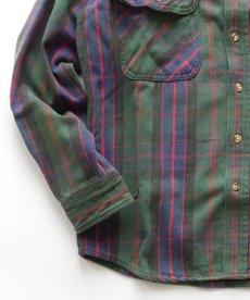画像4: 〜90's FIVE BROTHER COTTON CHECK HEAVY FLANNEL SHIRT (4)