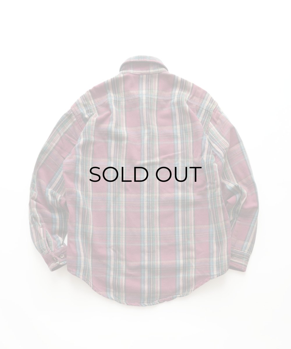 画像2: 〜90's ST. JOHN'S BAY COTTON CHECK HEAVY FLANNEL SHIRT "MADE IN USA" (2)