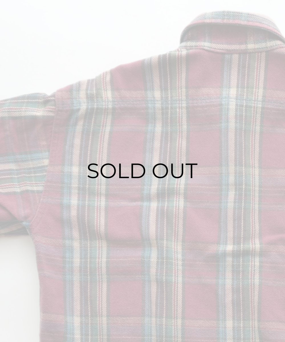 画像5: 〜90's ST. JOHN'S BAY COTTON CHECK HEAVY FLANNEL SHIRT "MADE IN USA" (5)
