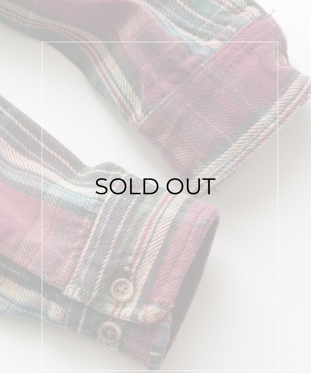 画像9: 〜90's ST. JOHN'S BAY COTTON CHECK HEAVY FLANNEL SHIRT "MADE IN USA" (9)