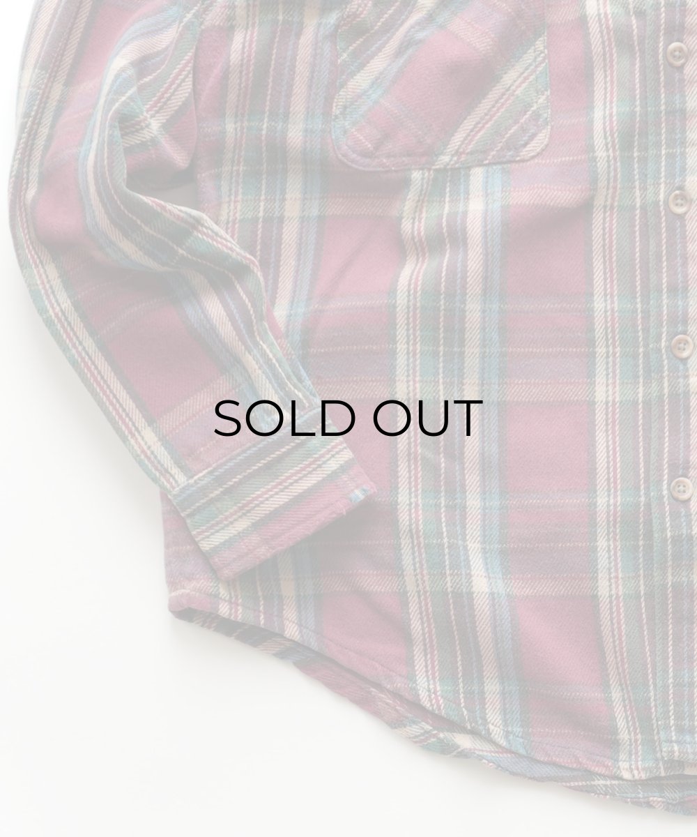 画像3: 〜90's ST. JOHN'S BAY COTTON CHECK HEAVY FLANNEL SHIRT "MADE IN USA" (3)