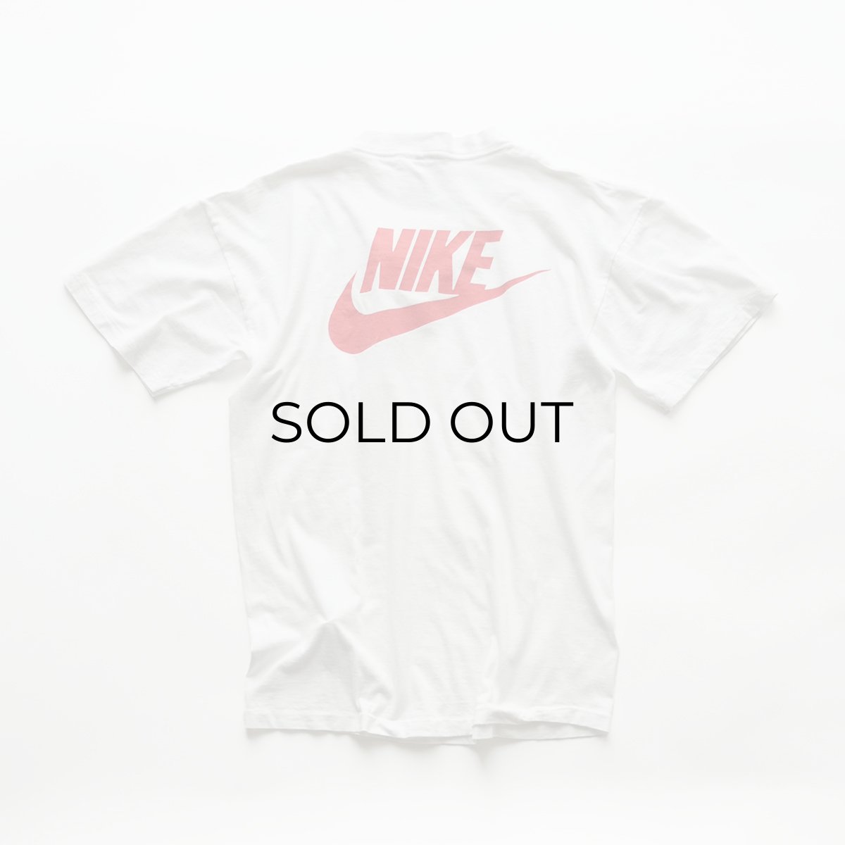 画像1: 90's NIKE COTTON BACK PRINT S/S TEE "NIKE" "MADE IN USA" (1)