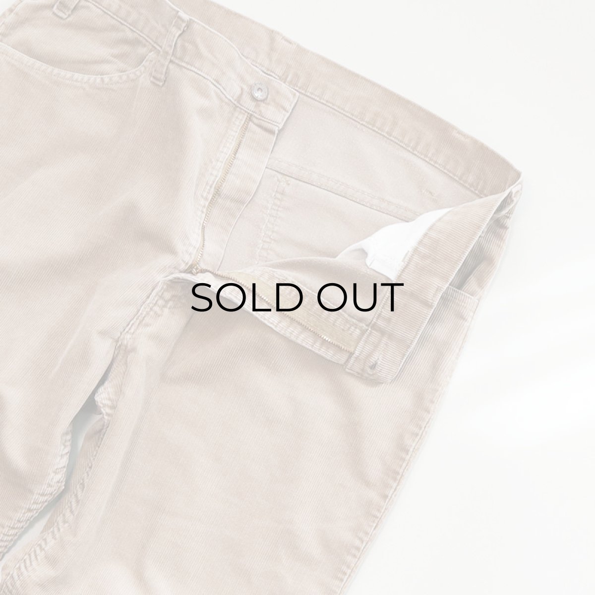 画像5: OLD LEVI'S 519 CORDUROY PANTS 【BEIGE  W37 程度】 (5)