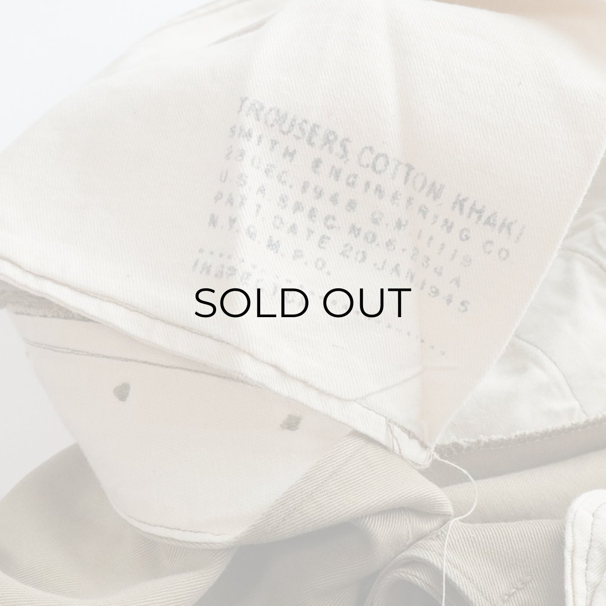 画像6: 〜50's US ARMY M-45 KHAKI COTTON TROUSERS【W36 程度】 (6)