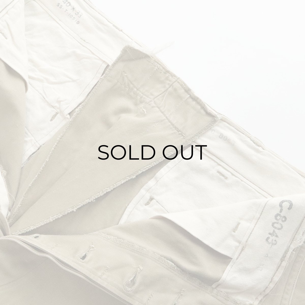 画像5: 〜50's US ARMY M-45 KHAKI COTTON TROUSERS【W36 程度】 (5)