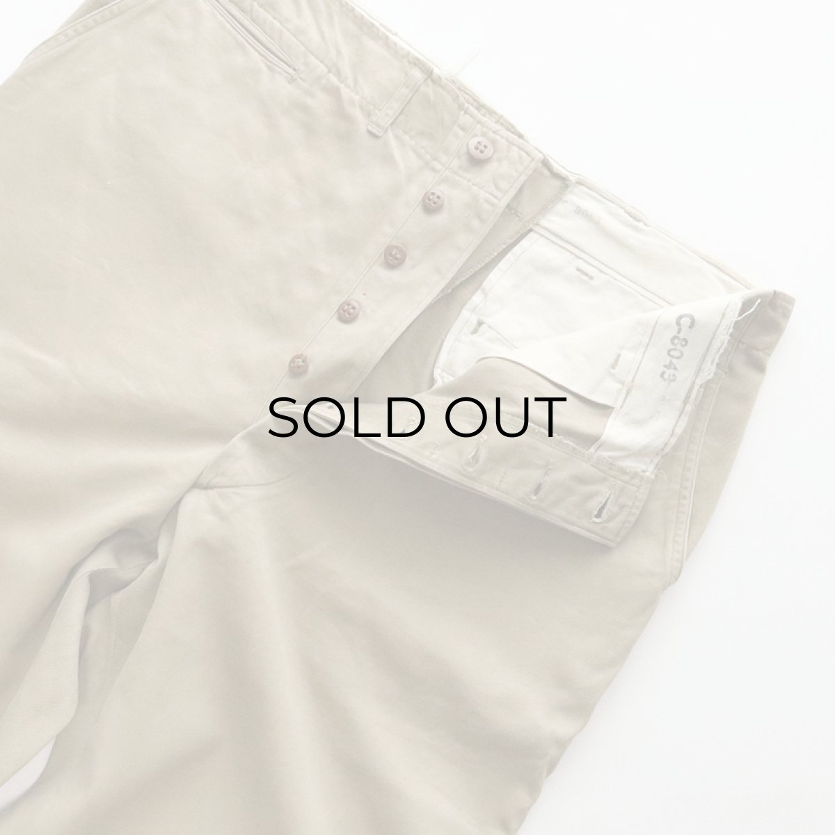 画像3: 〜50's US ARMY M-45 KHAKI COTTON TROUSERS【W36 程度】 (3)