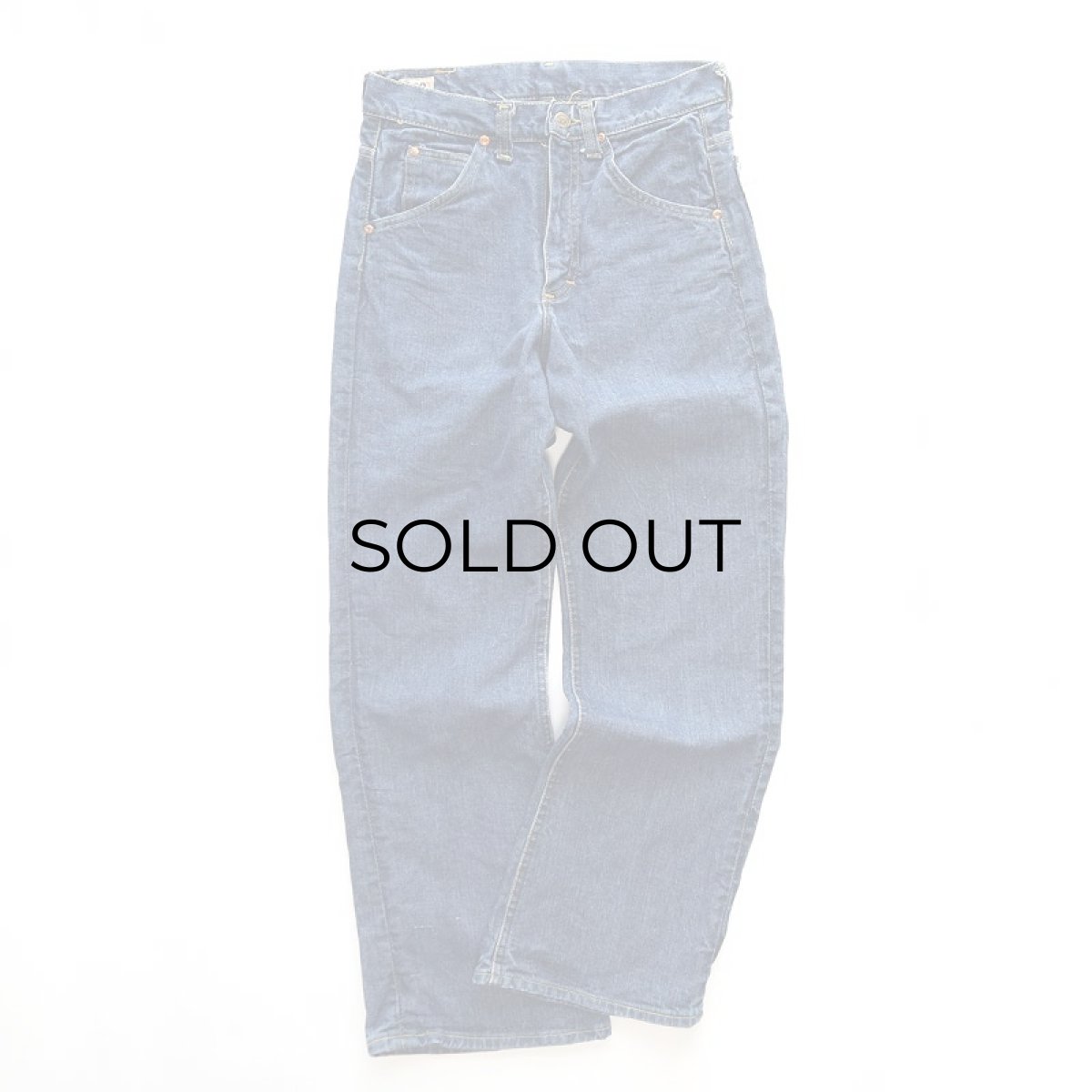 画像2: 〜80's Lee RIDER COTTON DENIM BOOTS CUT FLARE PANTS (2)