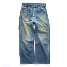 画像1: 40's UNKNOWN BRAND DENIM PAINTER PANTS "BLACK CHAMBRAY POCKET" (1)