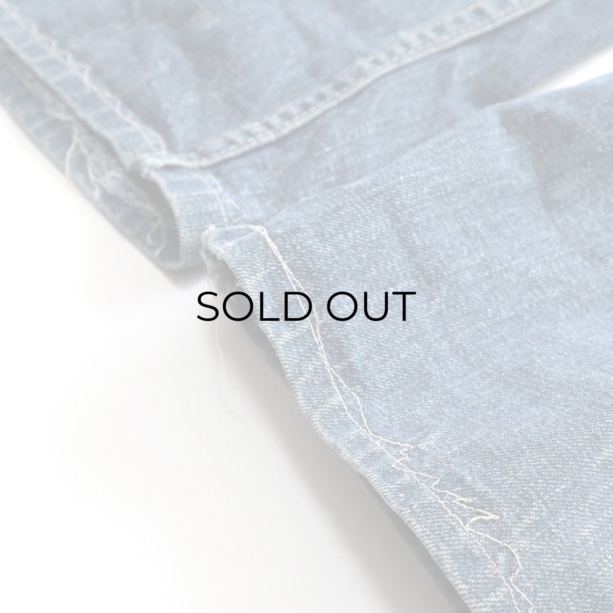 画像11: 40's UNKNOWN BRAND DENIM PAINTER PANTS "BLACK CHAMBRAY POCKET" (11)