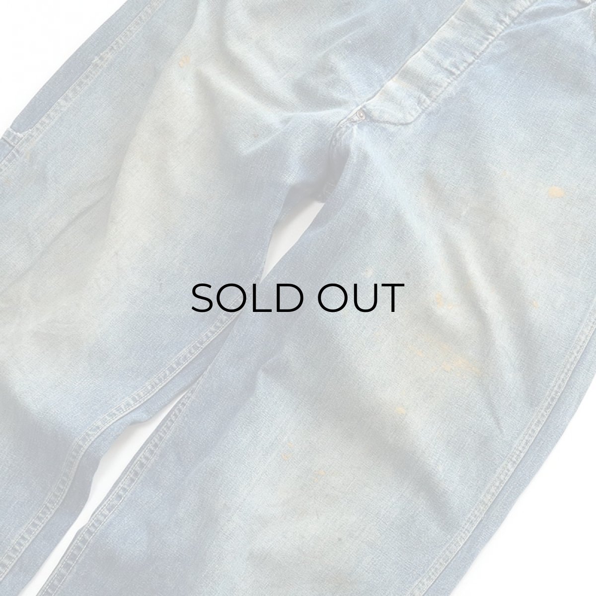 画像6: 40's UNKNOWN BRAND DENIM PAINTER PANTS "BLACK CHAMBRAY POCKET" (6)