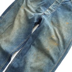 画像6: 40's UNKNOWN BRAND DENIM PAINTER PANTS "BLACK CHAMBRAY POCKET" (6)